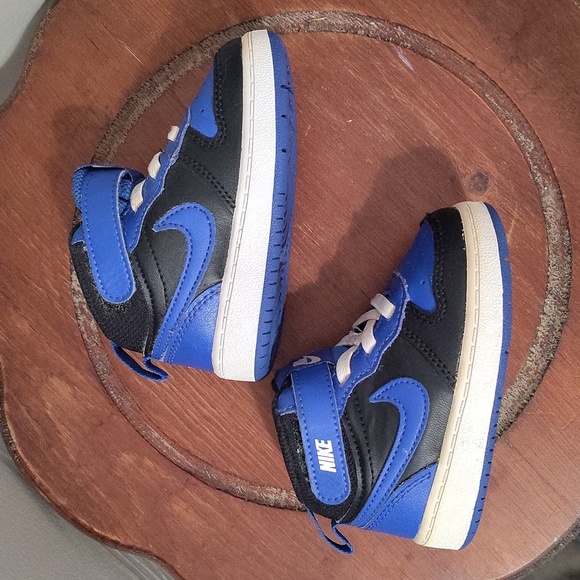 Nike Court Borough Mid 2 Td Trainers Black Game Royal Sz 5C DM8874-001 - Picture 5 of 10